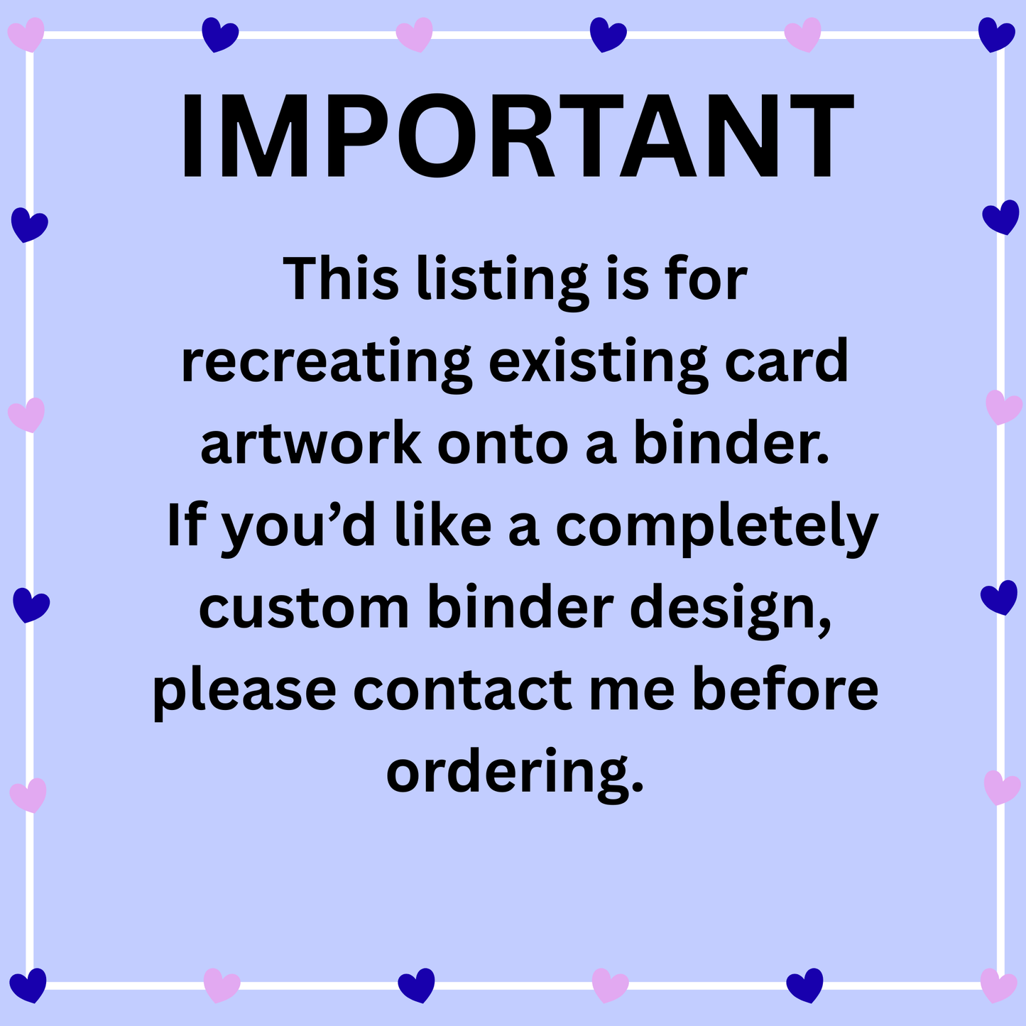 Custom 4 Pocket TCG Binder - FULL CARD ARTWORK